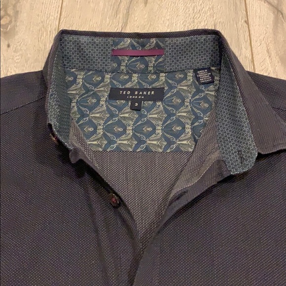 Navy Ted Baker London button down dress shirt - Picture 7 of 10